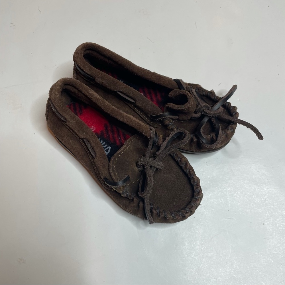 Minnetonka‎ Brown Suede Slip On Shoes Kid's Size 7